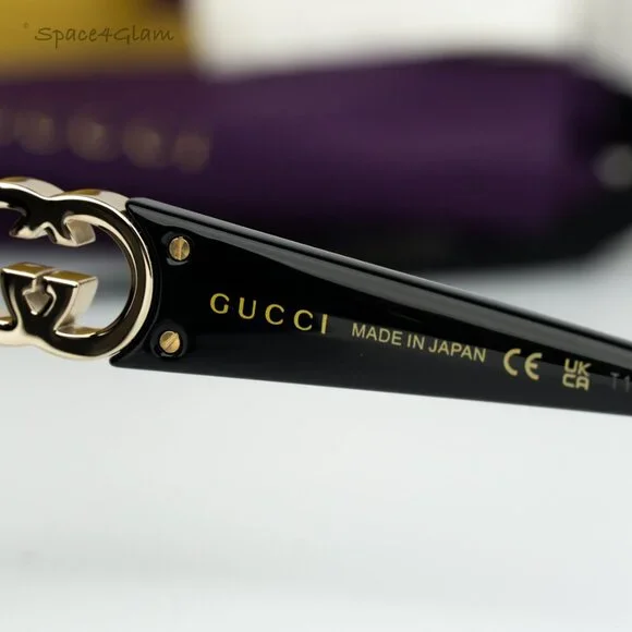 BRAND NEW Gucci GG1692S 001 Black Grey Square Women  display picture 3
